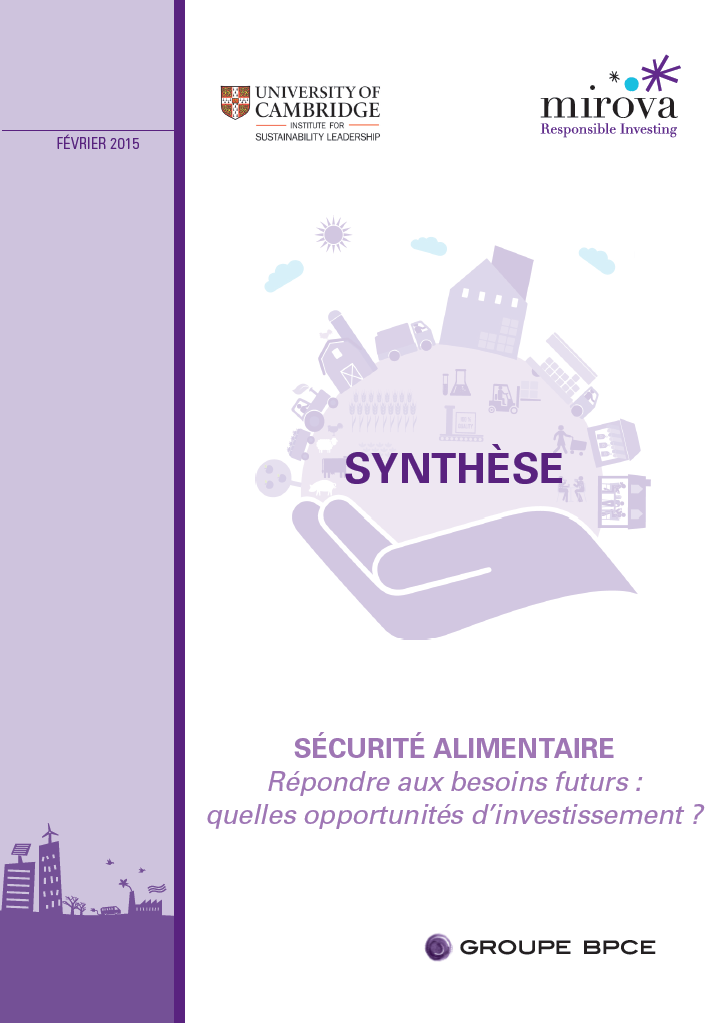 Sécurité alimentaire - Répondre aux besoins future : quelles opportunitée d'investissement ?